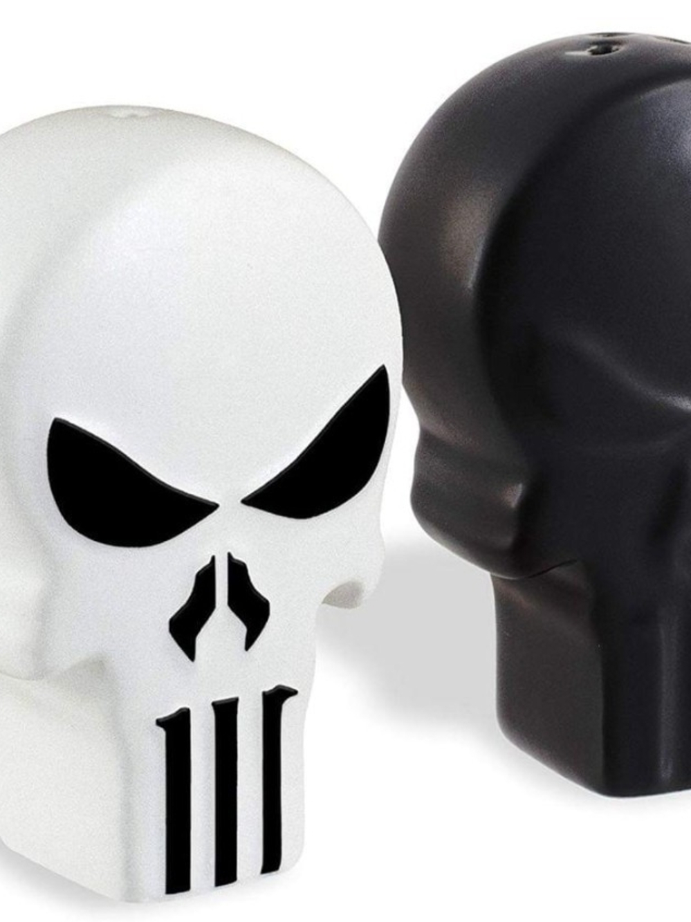 Marvel The Punisher Black & White Skull Logo Ceramic Salt & Pepper
